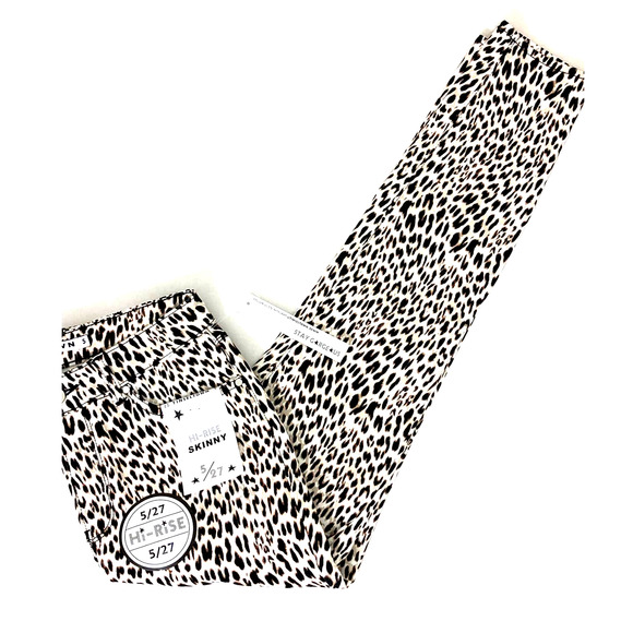 NEW! Animal Pattern HI-RISE Skinny Pants - Tinseltown Leopard Print Skinny Jeans - Picture 9 of 9